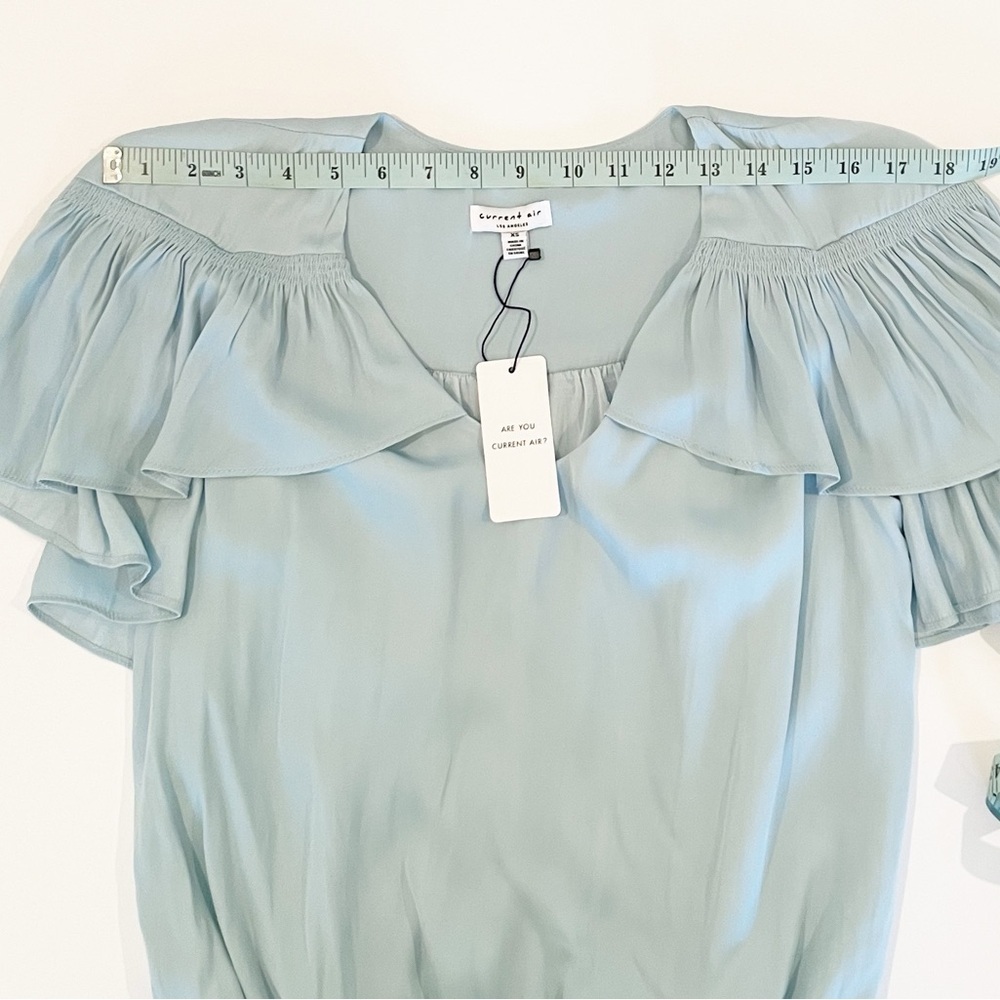 NWT Current Air capes sleeve bubble hem‎ blouse - Picture 10 of 12